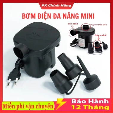 Bơm Hơi Điện Chuyên Dụng - Tăng áp lực cho bể, phao bơi, ghế đệm - Giá chỉ 15.000 VND (Giá gốc 18.000 VND)