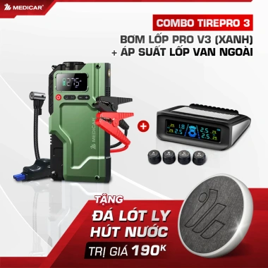 Bơm lóp 4in1 Medicar V3 PRO 20.000mAh – Công suất mạnh, đèn sáng, an toàn bình ô tô 10 Bơm lóp 4in1 Medicar V3 PRO 20.000mAh – Công suất mạnh, đèn sáng, an toàn bình ô tô 10