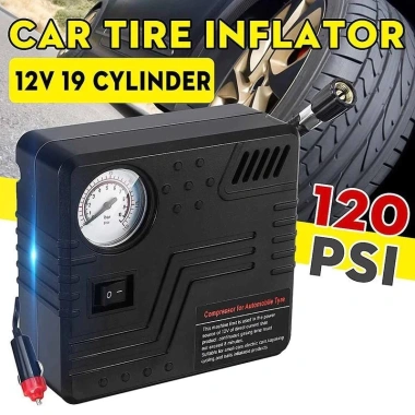 Bơm lốp ô tô 12V siêu mạnh mini 4-16 chỗ cho xe máy, xe đạp, xe hơi- Giá 80.000₫ 4