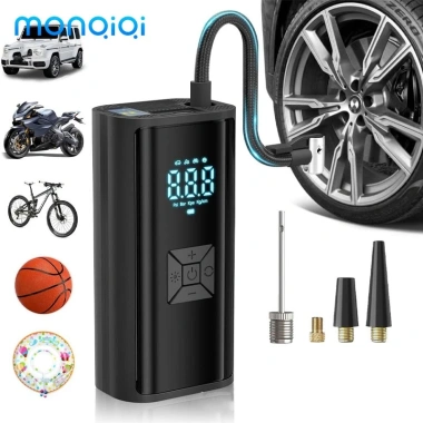 Bơm lốp ô tô điện tử MONQIQI dung tích lớn, tự động ngắt, đồng hồ hiển thị áp suất - Giá 80.000đ Bơm lốp ô tô điện tử MONQIQI dung tích lớn, tự động ngắt, đồng hồ hiển thị áp suất - Giá 80.000đ