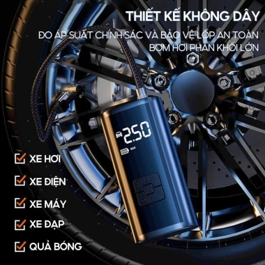 Bơm lốp ô tô điện tử MONQIQI dung tích lớn, tự động ngắt, đồng hồ hiển thị áp suất - Giá 80.000đ 6 Bơm lốp ô tô điện tử MONQIQI dung tích lớn, tự động ngắt, đồng hồ hiển thị áp suất - Giá 80.000đ 6