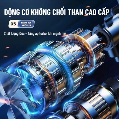 Bơm Lốp Ô Tô Điện Wisezen - Pin Dài, Tự Động Dừng Khi Đầy, Nhỏ Gọn, Siêu Nhanh, Giá 169k 7