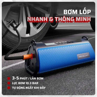 Bơm lốp ô tô V2 4in1 Medicar 12.000mAh - Đèn chiếu sáng cao, an toàn, giảm còn 1.685.000₫ 3