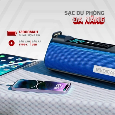 Bơm lốp ô tô V2 4in1 Medicar 12.000mAh - Đèn chiếu sáng cao, an toàn, giảm còn 1.685.000₫ 8