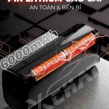 Bơm lốp ô tô & xe máy XCHAT tự động 6.000mAh, công suất cao, động cơ Đức, bảo hành 24 tháng - 759.000 VND 4