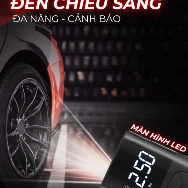 Bơm lốp ô tô & xe máy XCHAT tự động 6.000mAh, công suất cao, động cơ Đức, bảo hành 24 tháng - 759.000 VND 6