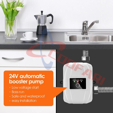 Bơm tăng áp 24V 180W mini cho bồn rửa, vòi sen - Nối pin năng lượng mặt trời, giá 539.999 VND