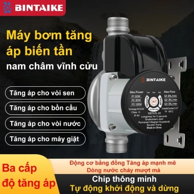 Bơm Tăng Áp Mini BINTAIKE 3 Cấp - Dùng cho Nước Nóng, Ống Dẫn - Tiết kiệm cho Gia Đình, Giá chỉ 860.000đ