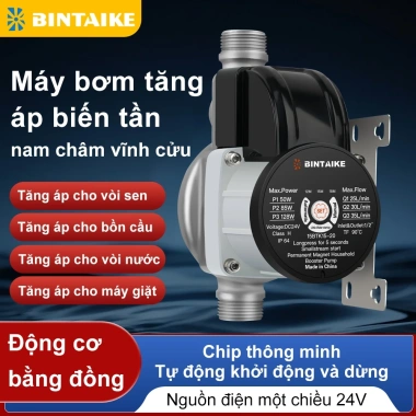 Bơm Tăng Áp Mini BINTAIKE 3 Cấp - Dùng cho Nước Nóng, Ống Dẫn - Tiết kiệm cho Gia Đình, Giá chỉ 860.000đ