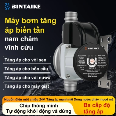 Bơm Tăng Áp Mini BINTAIKE 3 Cấp - Dùng cho Nước Nóng, Ống Dẫn - Tiết kiệm cho Gia Đình, Giá chỉ 860.000đ