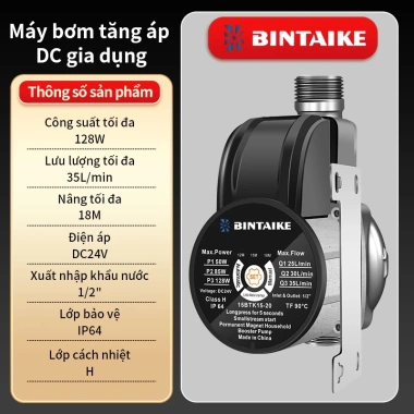 Bơm Tăng Áp Mini BINTAIKE 3 Cấp - Dùng cho Nước Nóng, Ống Dẫn - Tiết kiệm cho Gia Đình, Giá chỉ 860.000đ