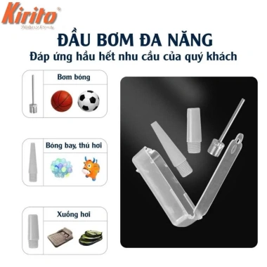 Bơm tay KIRITO/Stanlays cho xe máy và xe đạp - Thiết kế thông minh, 60.000 VND