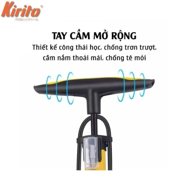 Bơm tay KIRITO/Stanlays cho xe máy và xe đạp - Thiết kế thông minh, 60.000 VND