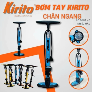 Bơm tay KIRITO/Stanlays cho xe máy và xe đạp - Thiết kế thông minh, 60.000 VND