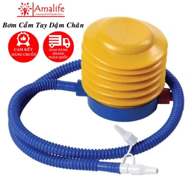 Bơm Tay Mini Dậm Chân Amalife – Bơm Phao Bơi, Bóng Yoga Đa Năng, Nhựa Cao Cấp 29k