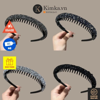 Bờm Tóc Đá Băng Đô Ánh Có Răng Xước Cố Định Dự Tiệc Hàn Quốc 22.800 VND
