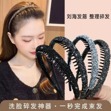 Bờm Tóc Đá Băng Đô Ánh Có Răng Xước Cố Định Dự Tiệc Hàn Quốc 22.800 VND