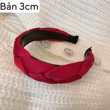 Bờm tóc nữ màu đỏ vải nhung lụa - Phong cách Tết sang trọng, giảm còn 20.000đ
