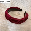 Bờm tóc nữ màu đỏ vải nhung lụa - Phong cách Tết sang trọng, giảm còn 20.000đ 3