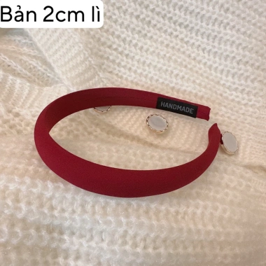 Bờm tóc nữ màu đỏ vải nhung lụa - Phong cách Tết sang trọng, giảm còn 20.000đ