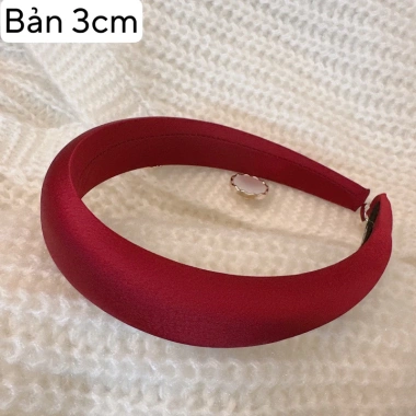 Bờm tóc nữ màu đỏ vải nhung lụa - Phong cách Tết sang trọng, giảm còn 20.000đ