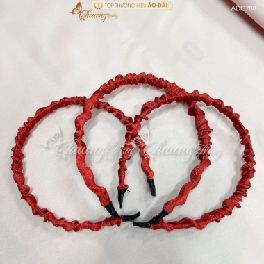 Bờm vải gấm nhún đội đầu áo dài cách tân nữ - Đẹp chụp hình cưới, du xuân lễ tết 9