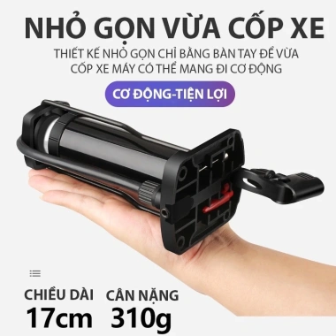 Bơm xe máy & xe đạp nhỏ gọn, đạp chân, đút cốp, đi đường dài, chỉ 52.000₫ 3 Bơm xe máy & xe đạp nhỏ gọn, đạp chân, đút cốp, đi đường dài, chỉ 52.000₫ 3