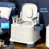 Bồn Cầu Di Động cho Người Già & Bà Bầu - Tay Vịn Chắc Chắn, Tựa Lưng, Trọng Tải 100kg, 612k