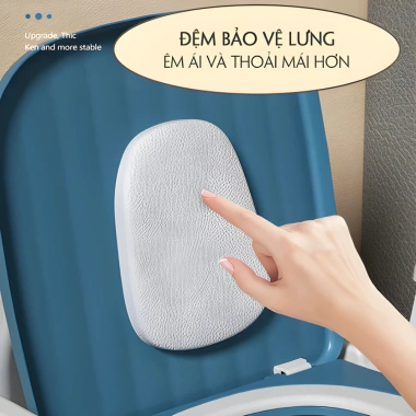 Bồn Cầu Di Động cho Người Già & Bà Bầu - Tay Vịn Chắc Chắn, Tựa Lưng, Trọng Tải 100kg, 612k