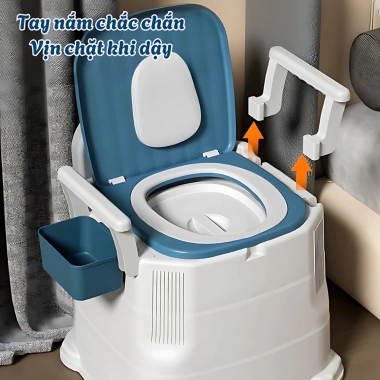 Bồn Cầu Di Động cho Người Già & Bà Bầu - Tay Vịn Chắc Chắn, Tựa Lưng, Trọng Tải 100kg, 612k 4 Bồn Cầu Di Động cho Người Già & Bà Bầu - Tay Vịn Chắc Chắn, Tựa Lưng, Trọng Tải 100kg, 612k 4