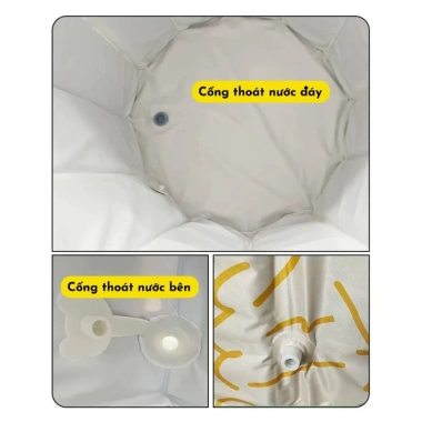 Bồn tắm gấp gọn HPS cho người lớn, 7 lớp giữ nhiệt 3h, dễ tháo lắp, bể bơi gấp gọn bé 150L - Giá 369.000₫ 8