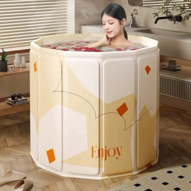 Bồn tắm gấp gọn HPS cho người lớn, 7 lớp giữ nhiệt 3h, dễ tháo lắp, bể bơi gấp gọn bé 150L - Giá 369.000₫ 9