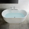 Bồn tắm oval viền sóng 1.7m 1.6m 1.5m có bộ vòi không massage giảm giá 8,8 triệu