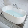 Bồn tắm oval viền sóng 1.7m 1.6m 1.5m có bộ vòi không massage giảm giá 8,8 triệu 3