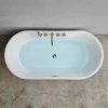 Bồn tắm oval viền sóng 1.7m 1.6m 1.5m có bộ vòi không massage giảm giá 8,8 triệu 4