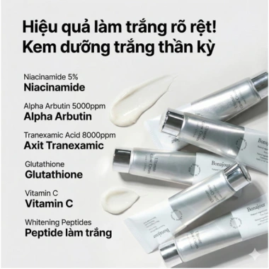 BONAJOUR Kem Dưỡng Sáng Da Ultimate Glow Cream 10 Thành Phần Niacinamide 5% Axit Tranexamic Glutathione Alpha‑Arbutin Vitamin C Giá Ưu Đãi 506.000 VND