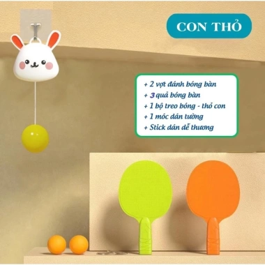 Bóng bàn tập phản xạ cho bé – Cột thông minh phát triển phản xạ, chỉ 42.000₫