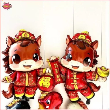 Bóng Bay Ngựa Đứng Trang Trí Năm Mới Giáng Sinh - 1 chiếc Hoạt Hình Giá 38.124 VND 3