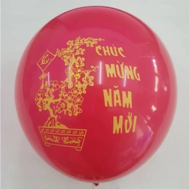 Bóng bay thúng 20 quả - Bóng tròn to Chúc Mừng Năm Mới Hoa Mai đủ màu, siêu dai, giá 59.800₫ 2