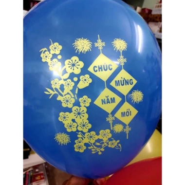 Bóng bay thúng 20 quả - Bóng tròn to Chúc Mừng Năm Mới Hoa Mai đủ màu, siêu dai, giá 59.800₫ 4
