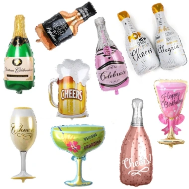 Bong Bóng Hình Chai Rượu CHAMPAGNE Size ĐẠI - Phụ Kiện Trang Trí Sinh Nhật, Tiệc Party, Tết - Giá 6.000đ 2