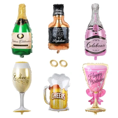 Bong Bóng Hình Chai Rượu CHAMPAGNE Size ĐẠI - Phụ Kiện Trang Trí Sinh Nhật, Tiệc Party, Tết - Giá 6.000đ 3