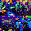 Bong Bóng Neon 12 Inch NAMSHEVA 120 Chiếc UV Trái Tim Đen Đầy Màu Sắc Sinh Nhật 5