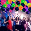 Bong Bóng Neon 12 Inch NAMSHEVA 120 Chiếc UV Trái Tim Đen Đầy Màu Sắc Sinh Nhật 9