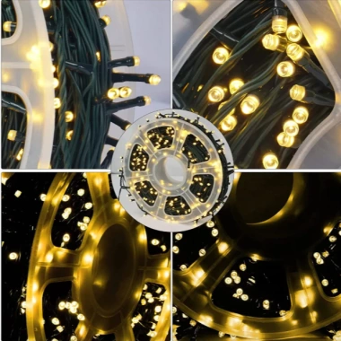 Bóng Dây Đen 100M-800 LED Trang Trí Giáng Sinh Noel, Ánh Sáng Vàng Rực Rỡ, Giá 492k 9
