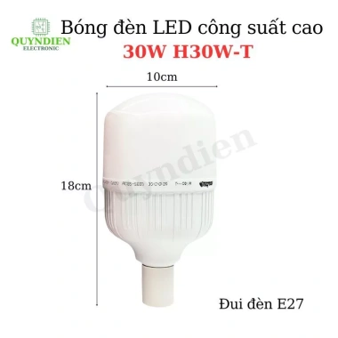 Bóng Đèn LED 30W H30W-T Sáng Tiết Kiệm Điện Thọ Lâu - Linh Kiện Quỳnh Diễn 2 Bóng Đèn LED 30W H30W-T Sáng Tiết Kiệm Điện Thọ Lâu - Linh Kiện Quỳnh Diễn 2