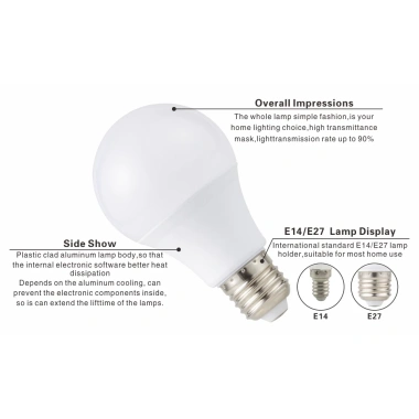 Bóng đèn LED DSELCHUN E27/E14 3-20W AC 220-240V trắng lạnh và ấm - 11.594 VND 6