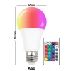 Bóng đèn LED E27 7W RGB 7 màu - Điều khiển từ xa, giảm giá 22%