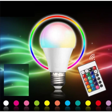 Bóng đèn LED E27 7W RGB 7 màu - Điều khiển từ xa, giảm giá 22% 4