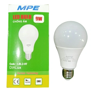 Bóng đèn LED MPE chống ẩm LBL2 9W - Trắng 6.500K, Vàng 3.000K, tiết kiệm, giảm giá 41.798 VND 3 Bóng đèn LED MPE chống ẩm LBL2 9W - Trắng 6.500K, Vàng 3.000K, tiết kiệm, giảm giá 41.798 VND 3